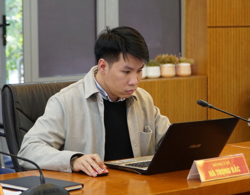 Đồng chí Hà Trọng Bắc Trưởng ban tổ chức Đoàn thanh niên Bộ Tư pháp